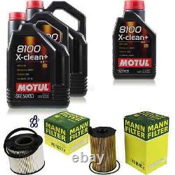 10L Inspection Set Kit Motul 8100 X-Clean +5W-30 Engine Oil Mann 11383893