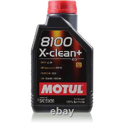 10L Inspection Set Kit Motul 8100 X-Clean +5W-30 Engine Oil Mann 11383893