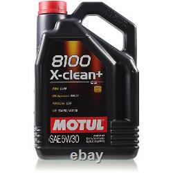 10L Inspection Set Kit Motul 8100 X-Clean +5W-30 Engine Oil Mann 11383893