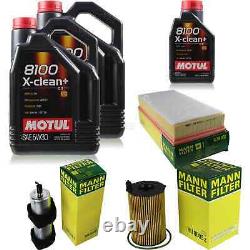 10L Inspection Set Kit Motul 8100 X-Clean +5W-30 Engine Oil Mann 11383904