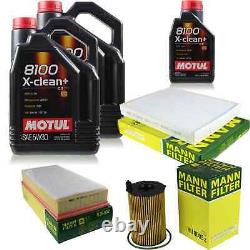 10L Inspection Set Kit Motul 8100 X-Clean +5W-30 Engine Oil Mann 11383923