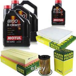 10L Inspection Set Kit Motul 8100 X-Clean + 5W-30 Engine Oil Mann 11383952