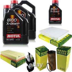 10L Inspection Set Kit Motul 8100 X-Clean +5W-30 engine oil Mann 11384004