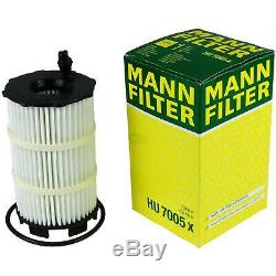 3x Original Oil Filter Mann Hu X 7005 + 3x Sct Engine Flush Flushing