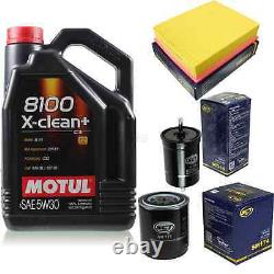 5L Inspection Set Kit Motul 8100 X-Clean +5W-30 Engine Oil Sct Filter 11343970