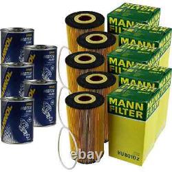 5x Original Mann Oil Filter Hu 8010 Z - 5x Sct Flush Engine Rinse