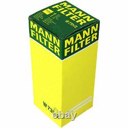 5x Original Mann Oil Filter W 735/2 - 5x Sct Flush Engine
