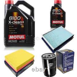 6L Inspection Set Kit Motul 8100 X-clean+ 5W-30 Engine Oil SCT Filter 11357194