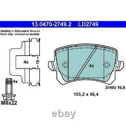 ATE Discs + Ceramic Front + Rear Suitable for Golf 5 6 Touran A3 Superb