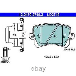 ATE Discs + Ceramic Front + Rear Suitable for Golf 5 6 Touran A3 Superb