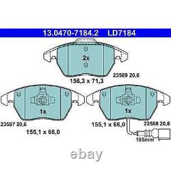 ATE Discs + Ceramic Front + Rear Suitable for Golf 5 6 Touran A3 Superb