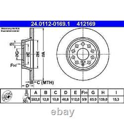 ATE Discs + Ceramic Front + Rear Suitable for Golf 5 6 Touran A3 Superb