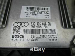 Audi A4 Before (8ed, B7) 2.0 Tdi Engine Control 03g906016gn Set Of Locks