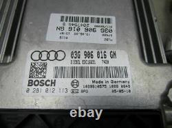 Audi A4 Front (8ed, B7) 2.0 Tdi Engine Control 03g906016gn Lock Set