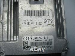 Audi A6 Before (4f5, C6) 3.0 Tdi Bmk Engine Control 4f0910401j Set Of Locks