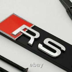 Audi Rs4 Chrome Set Kit Front Rings Badge Grid Lock Cover