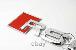 Audi Rs6 Chrome Set Kit Rings Front Badge Grid Lock Cover