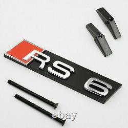 Audi Rs6 Chrome Set Kit Rings Front Badge Grid Lock Cover