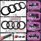 Audi Rs6 Gloss Black Set Kit Rings Front Badge Grid Cover