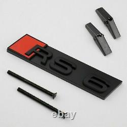 Audi Rs6 Matt Black Set Kit Of Rings Before Badge Grid Boot Cover