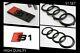 Audi S1 Matt Black Set Kit Of Rings Before Badge Grid Lock Cover