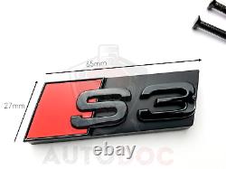 Audi S3 Gloss Black Set Kit Of Rings Before Badge Grid Cover