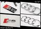 Audi S5 Chrome Set Kit Front Ring Badge Grille Chest Lid