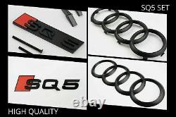 Audi Sq5 Chrome Set Kit Front Rings Badge Grid Lock Cover