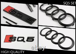 Audi Sq5 Chrome Set Kit Rings Before Badge Grid Boot LID Trunk Emblem