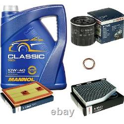 Bosch Inspection Kit Set 5L Mannol Classic 10W-40 for Audi Q3 8UB 8UG