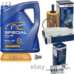 Bosch Inspection Kit Set 5L Mannol Special Plus 10W-30 for Audi A3 Sportback.