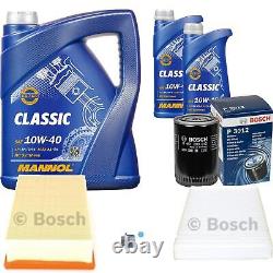 Bosch Inspection Kit Set 7L Mannol Classic 10W-40 for Audi 100 2.5 Before