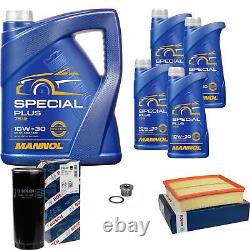 Bosch Inspection Kit Set 9L Mannol Special Plus 10W-30 for Audi A6 Avant