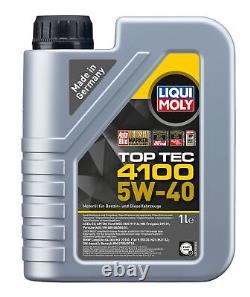 Bosch Inspection Set 12 L Liqui Moly Top Tec 4100 5W-40 for Audi A4 avant De