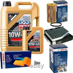 Bosch Inspection Set 6 LIQUI MOLY Lightness 10W-40 for Audi A3 Sportback