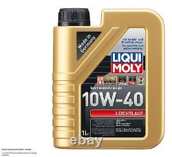 Bosch Inspection Set 6 LIQUI MOLY Lightness 10W-40 for Audi A3 Sportback