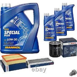 Bosch Inspection Set 8L Mannol Special Plus 10W-30 for Audi A4 Avant 2.4