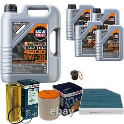 Bosch Inspection Set 9 L Liqui Moly Top Tec 4200 5W-30 for Audi A6 2.8