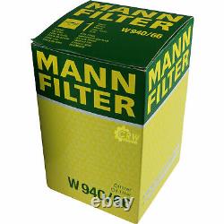 Engine Oil 5l Mannol Defender 10w-40 + Mann Filter Luft Audi A4 8e2 B6 1.8