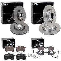 Eurobrake Brake Discs + Front + Rear Linings Suitable for Audi A4 8E