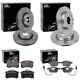 Eurobrake Brake Discs + Front + Rear Linings Suitable For Audi A4 8e