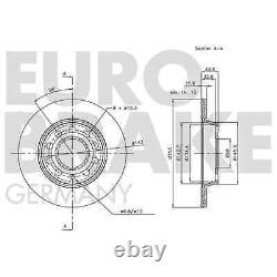 Eurobrake Brake Discs + Front + Rear Linings Suitable for Audi A4 8E