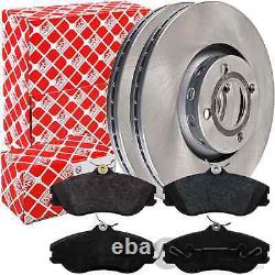 Febi Discs 276mm + Front Linings Suitable for Audi 80 B4 Cabriolet Coupe B3