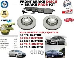 For Audi A6 Real Estate Front 3.0 3.2 4.2 2.7 Brake Discs Set + Kit Pads