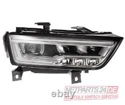 Front headlight Set Main Sw Fits for Audi Q3 ZKW LED LR From 15 Without Lwr Stg