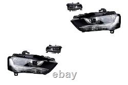 Front headlight set suitable for Audi A4 8K 02/12- H7 Left & Right Halogen + Smoke