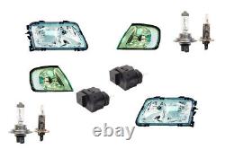 Headlight Kit Suitable for Audi A3 8L 96-00+H7 H1 Left Right + Lwr Indicator