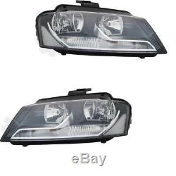 Headlight Set Kit For Audi A3 8pa Year Mfr. 08-12 H7 / H7 Incl. Engines Lights
