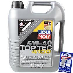 Inspection kit liquid oil moly 10L 5W-40 filter for Audi A4 Avant 8ED B7