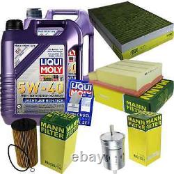 Liqui Moly 10l 5w-40 Oil - Mann-filter For Audi A4 Cabriolet 8h7 B6 8he B7 S4